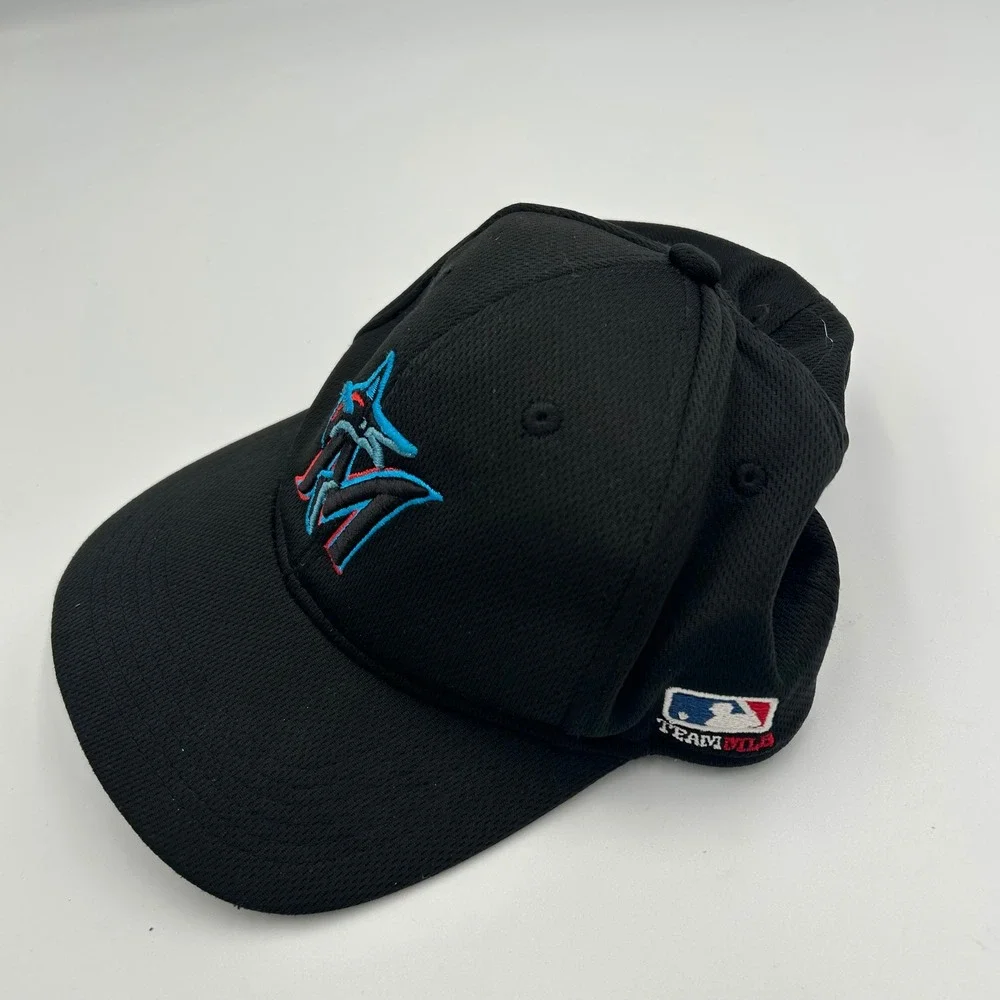 OC Sports Florida Marlins Hat Youth OSFM Black MLB Baseball Cap Adjustable